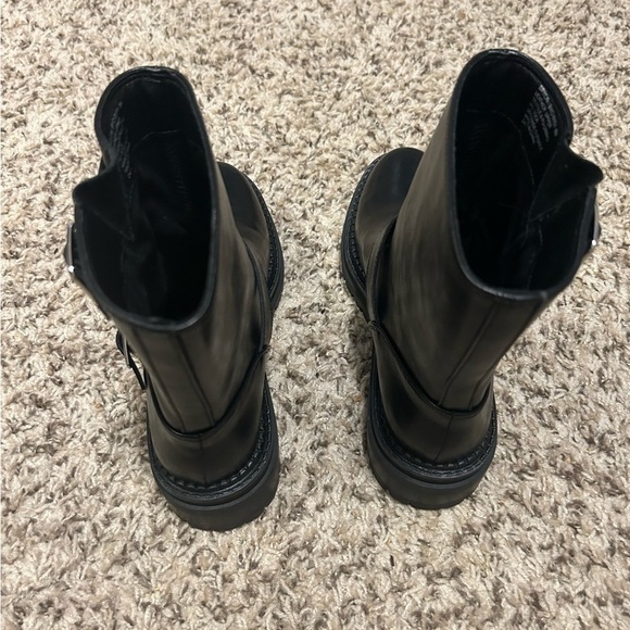 Steve Madden Black Combat Boots - Picture 7 of 11